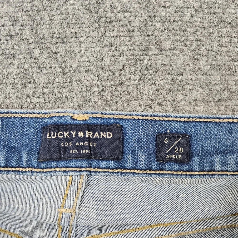 Lucky Brand Ava Mid Rise Skinny Jeans Womens 6 28 Ankle Medium Wash 21B37WP10653